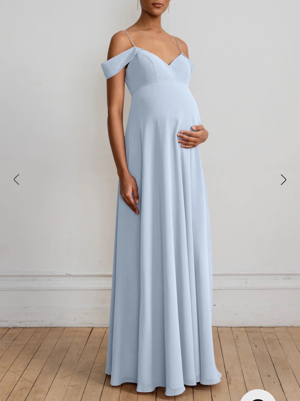 Jenny Yoo Priya Maternity Dress - Whisper Blue